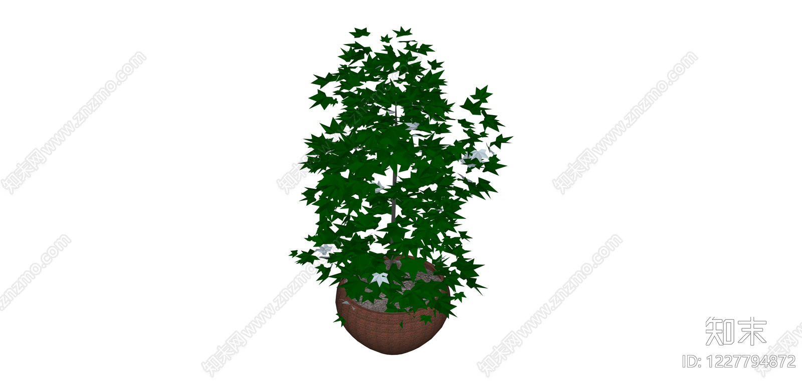 带盆盆栽绿植SU模型下载【ID:1227794872】