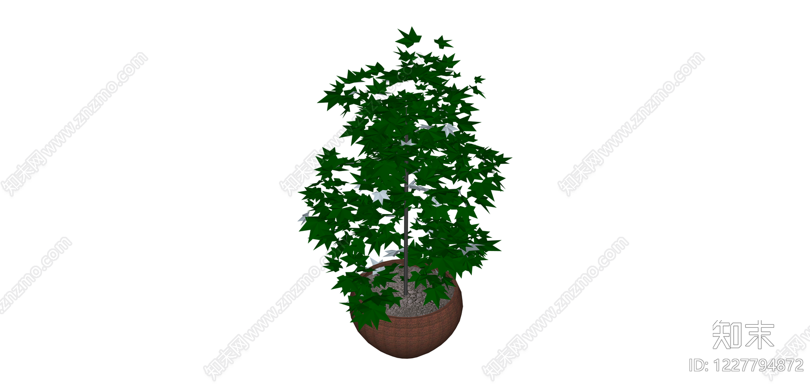带盆盆栽绿植SU模型下载【ID:1227794872】