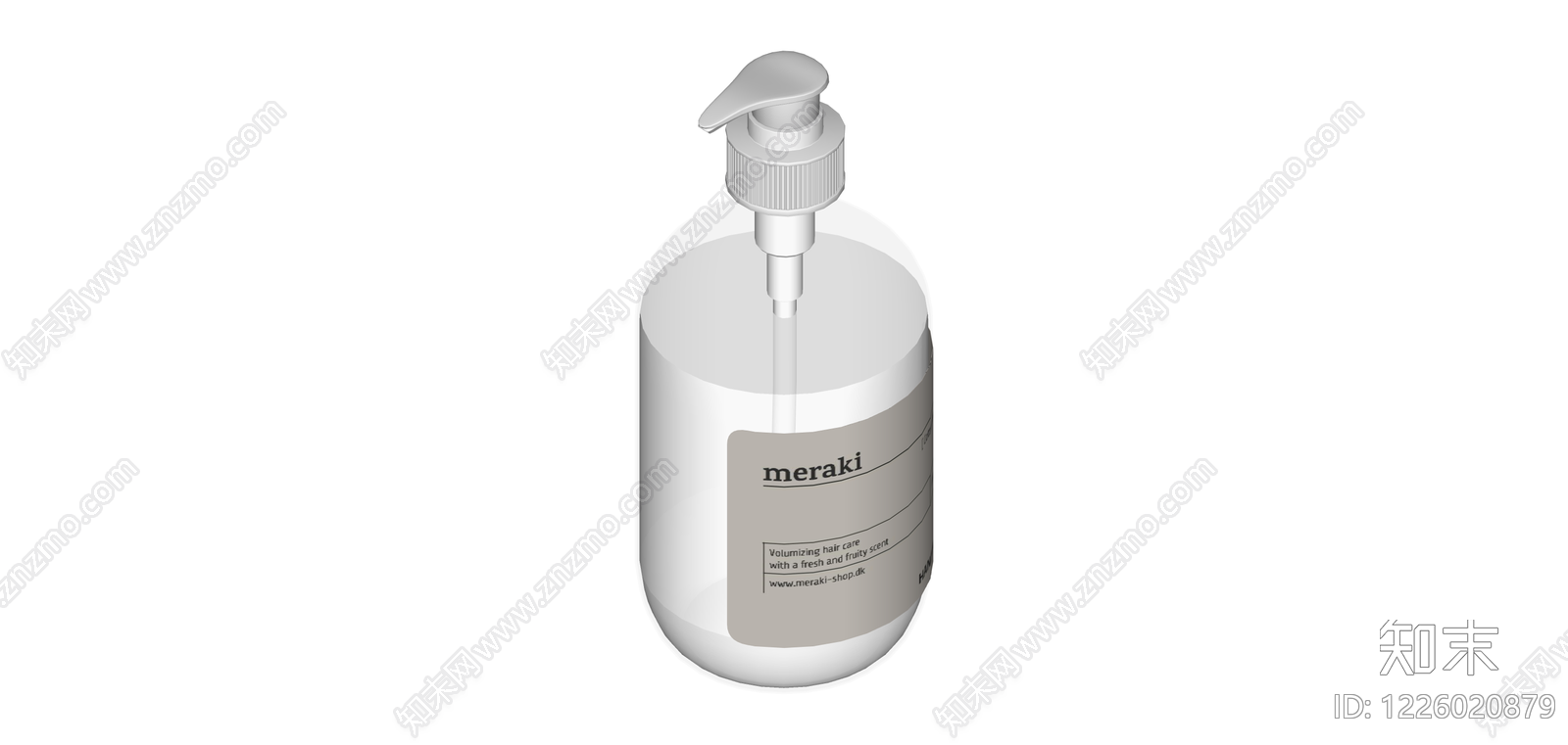 Meraki品牌按压式洗手液瓶SU模型下载【ID:1226020879】
