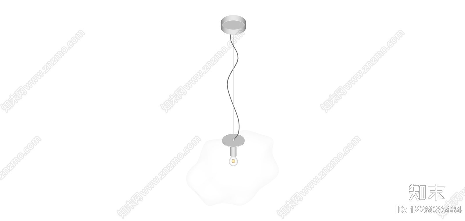 云朵造型吊灯SU模型下载【ID:1226086484】