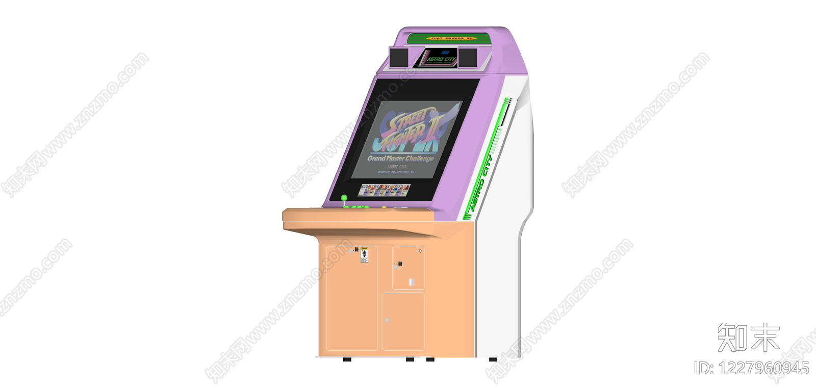 复古街机游戏机SU模型下载【ID:1227960945】