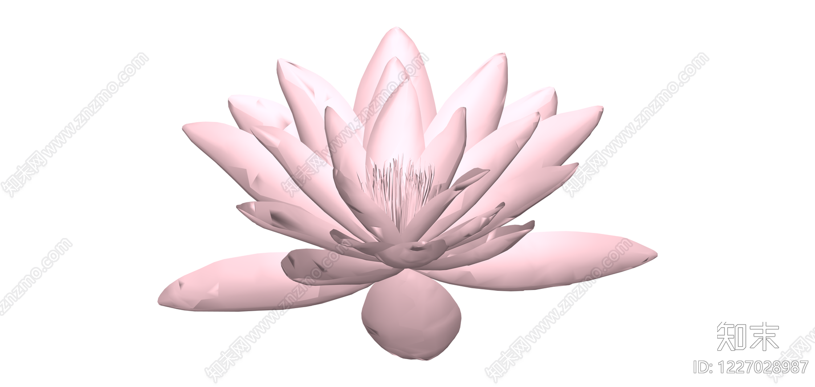 粉色荷花3D模型SU模型下载【ID:1227028987】