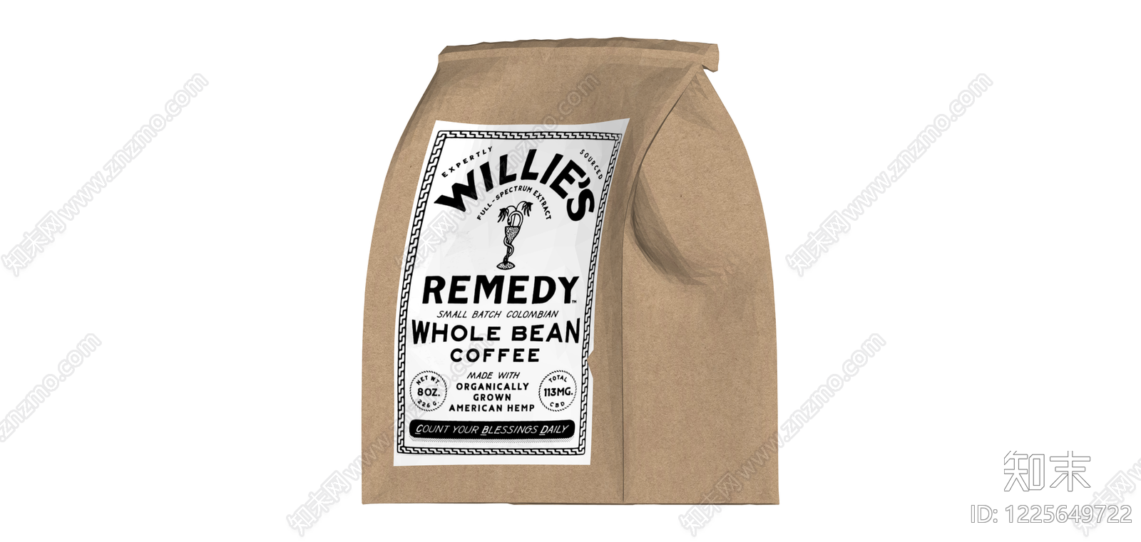 Willie's咖啡包装袋SU模型下载【ID:1225649722】