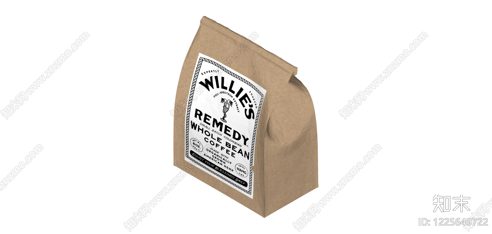 Willie's咖啡包装袋SU模型下载【ID:1225649722】