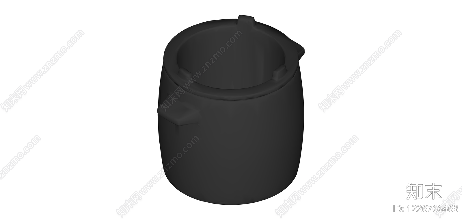 黑色带盖容器/垃圾桶SU模型下载【ID:1226766463】