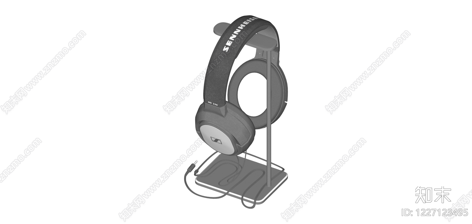 Sennheiser耳机展示架SU模型下载【ID:1227123495】