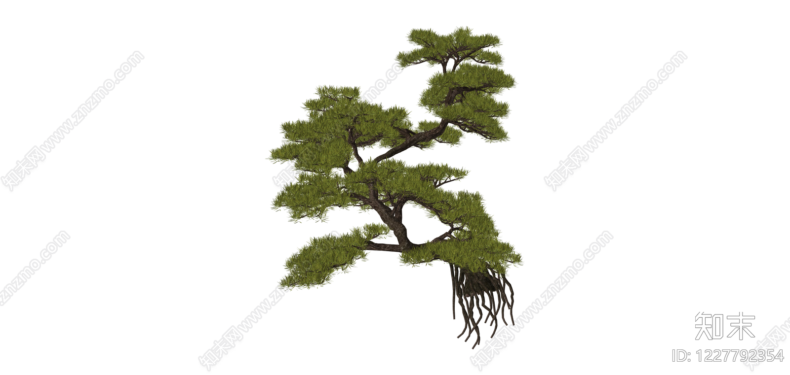 造型松树盆景模型SU模型下载【ID:1227792354】