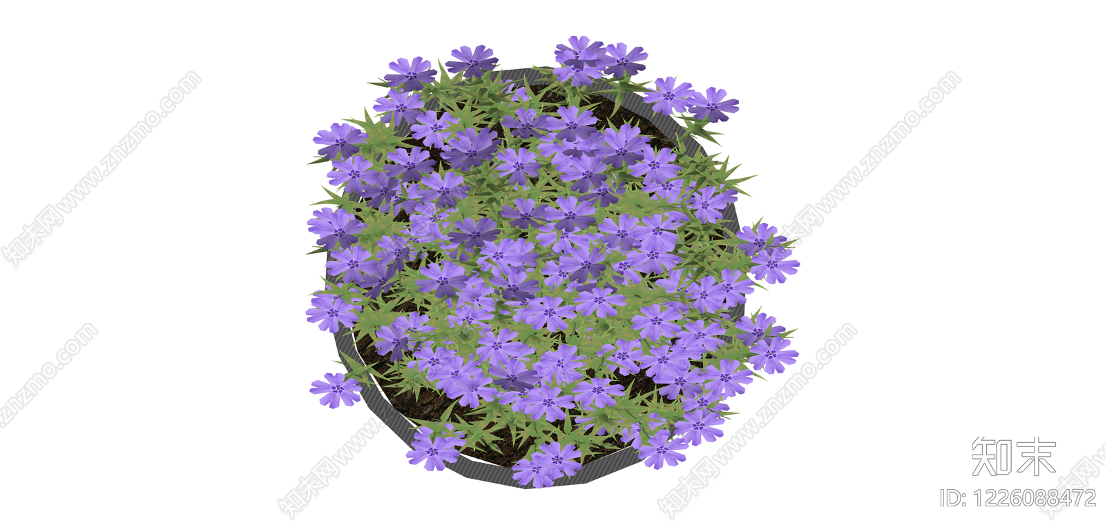 黑底白纹条纹花盆SU模型下载【ID:1226088472】