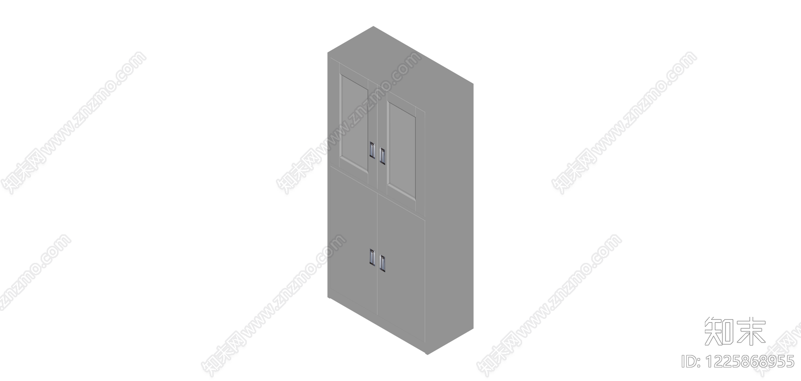 灰色双门储物柜SU模型下载【ID:1225868955】