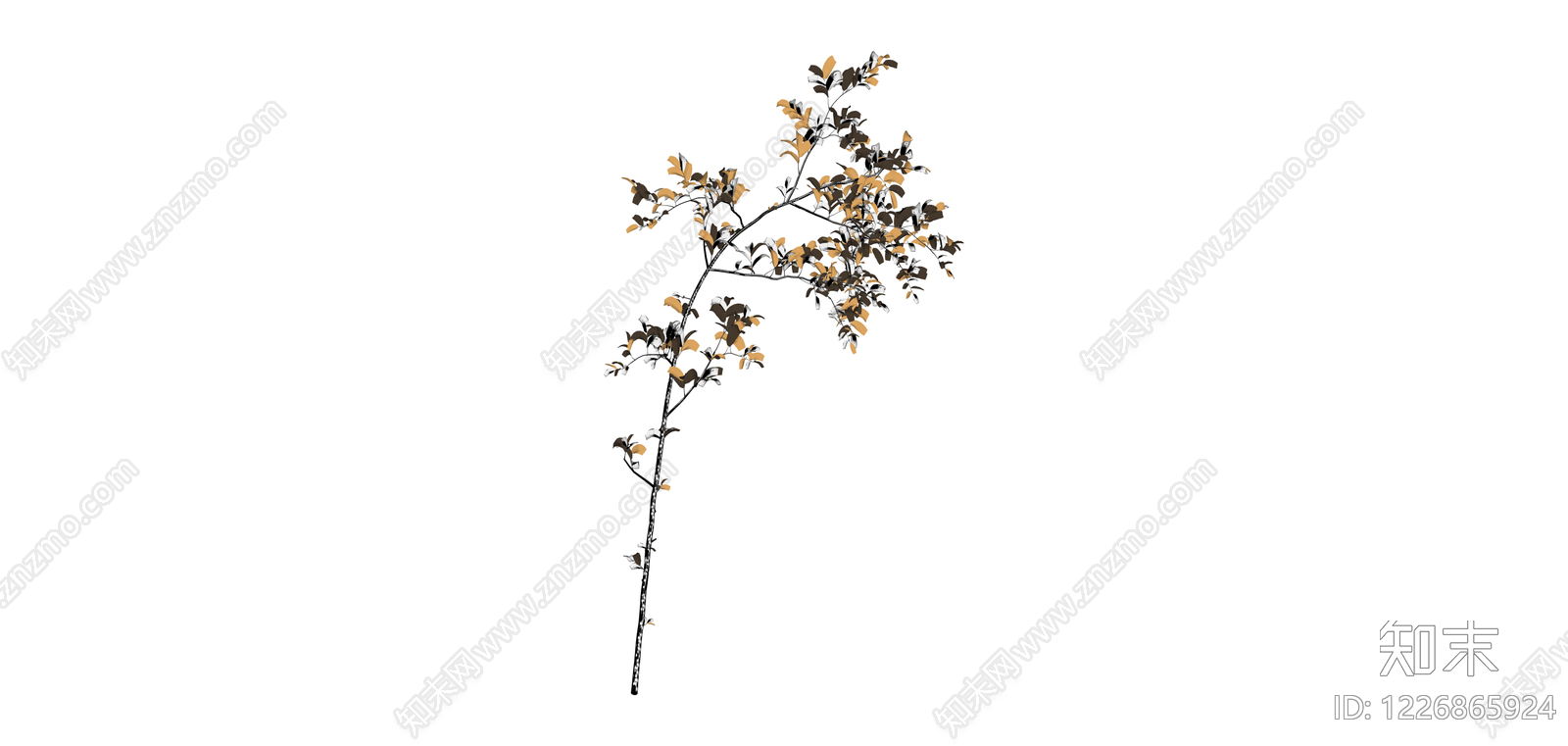 带叶枯枝植物SU模型下载【ID:1226865924】