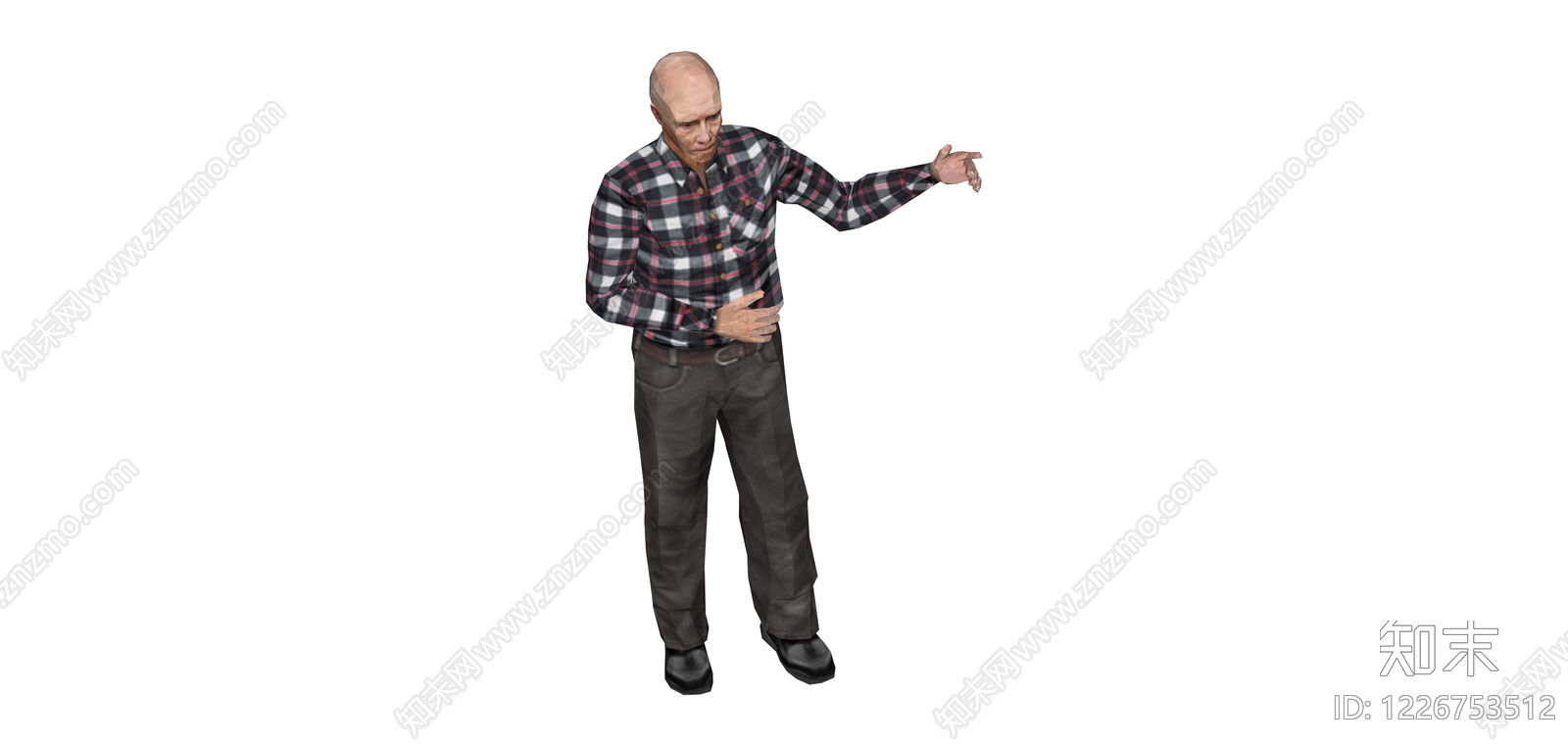 老年男性人物模型SU模型下载【ID:1226753512】