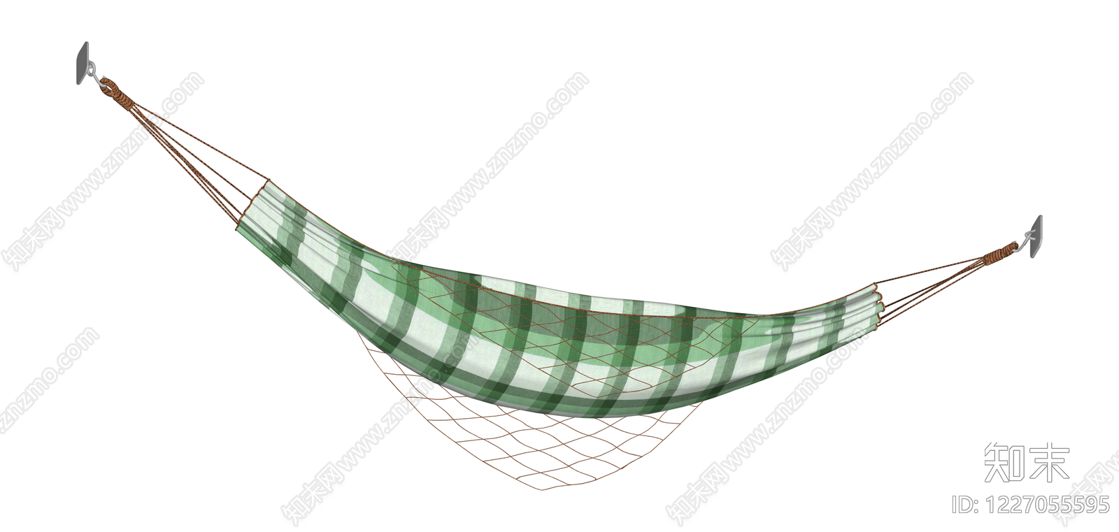 绿白格纹吊床SU模型下载【ID:1227055595】