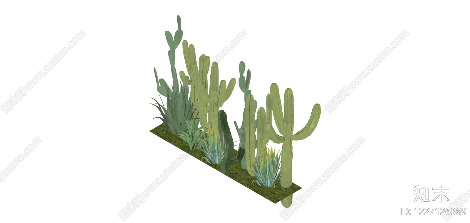 景观植物组合模型SU模型下载【ID:1227126369】