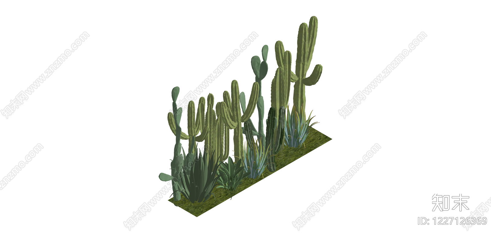 景观植物组合模型SU模型下载【ID:1227126369】