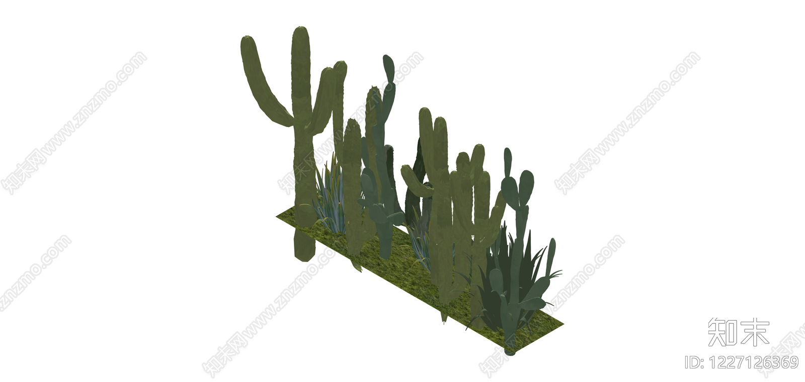 景观植物组合模型SU模型下载【ID:1227126369】