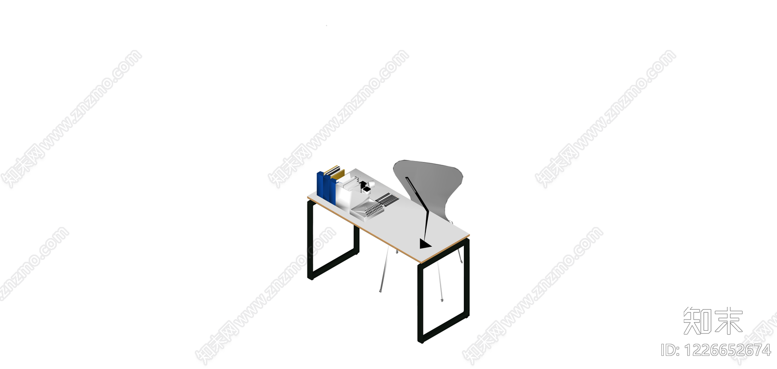 办公桌椅组合模型SU模型下载【ID:1226652674】