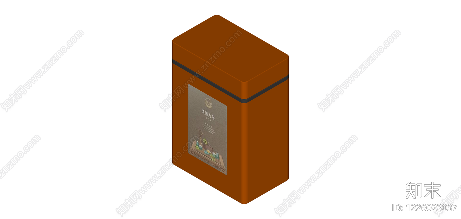 英德九号茶叶铁罐SU模型下载【ID:1226023037】