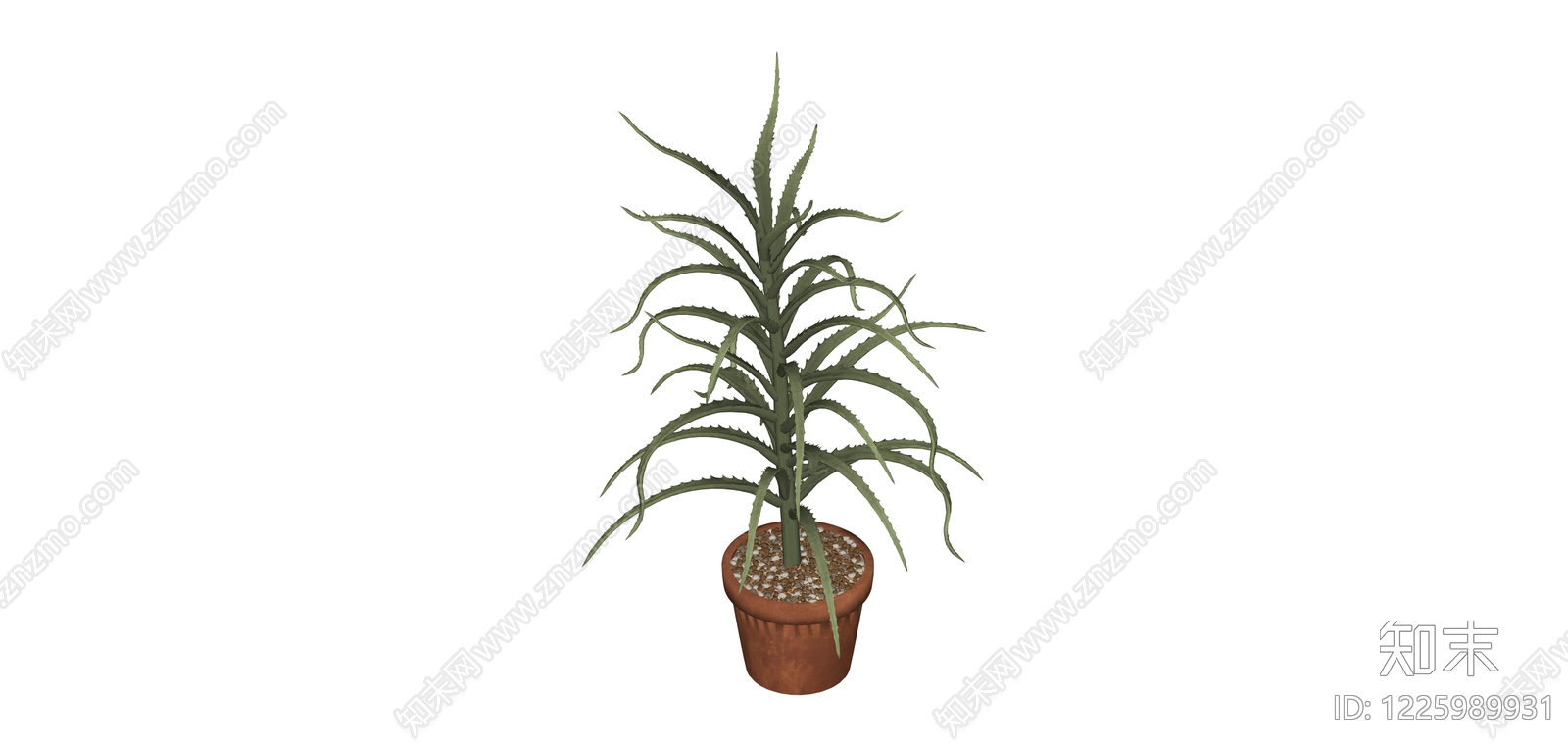 带盆绿植盆栽SU模型下载【ID:1225989931】