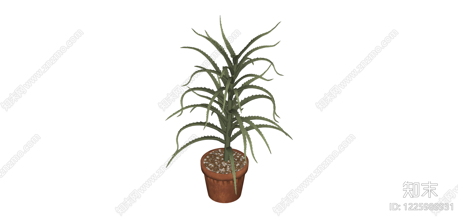 带盆绿植盆栽SU模型下载【ID:1225989931】