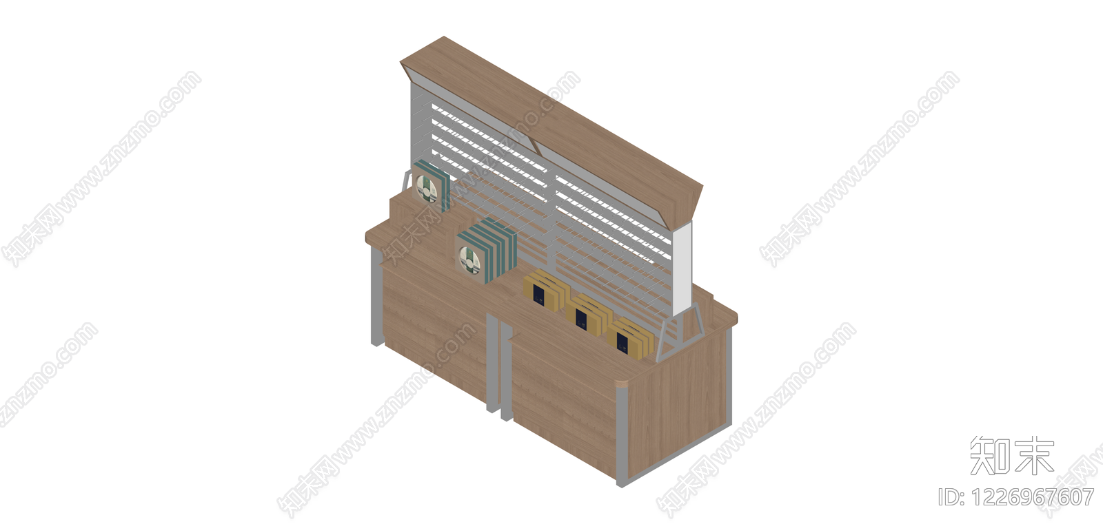 木质陈列展示柜SU模型下载【ID:1226967607】