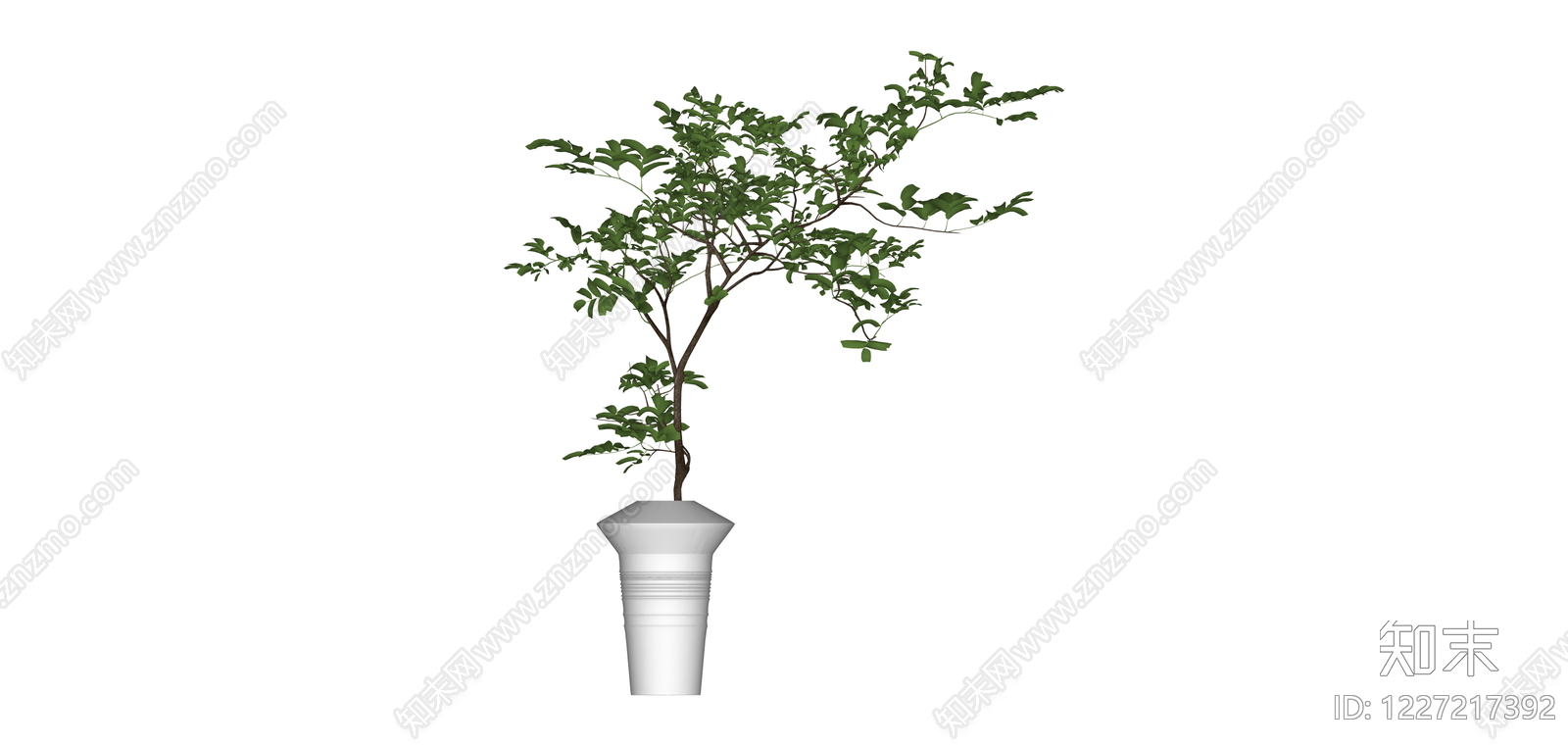 盆栽绿植植物SU模型下载【ID:1227217392】