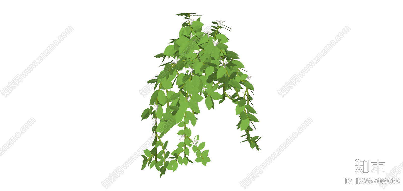 带花垂吊绿植模型SU模型下载【ID:1226708363】