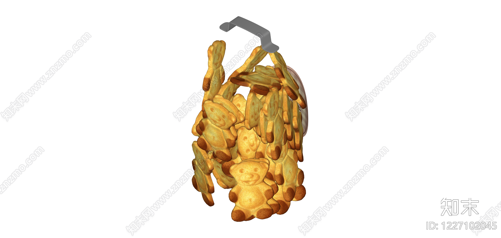 泰迪熊饼干桶模型SU模型下载【ID:1227102045】