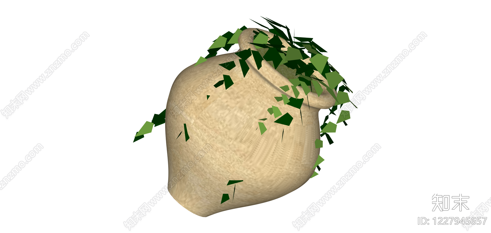 带叶编织篮SU模型下载【ID:1227945657】