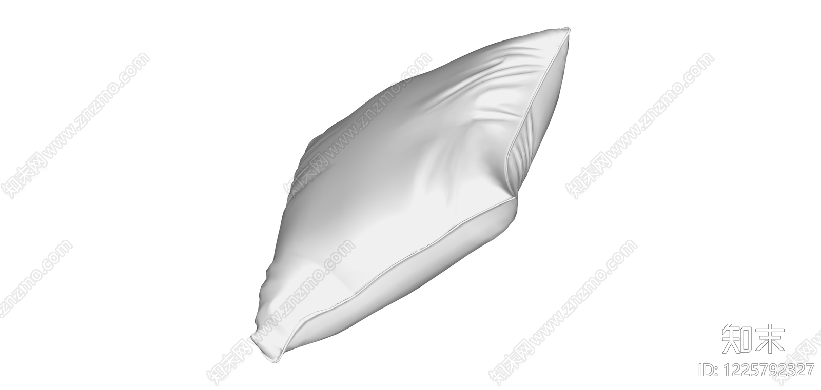 白色方形软垫/抱枕SU模型下载【ID:1225792327】
