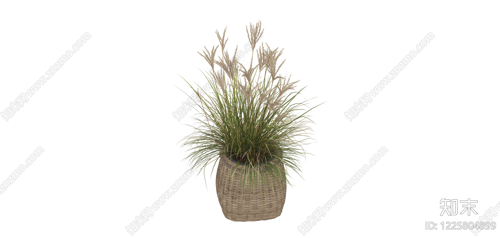 编织花篮绿植盆栽SU模型下载【ID:1225804899】