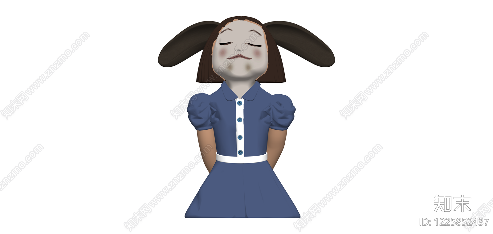 人偶雕塑组件SU模型下载【ID:1225852437】