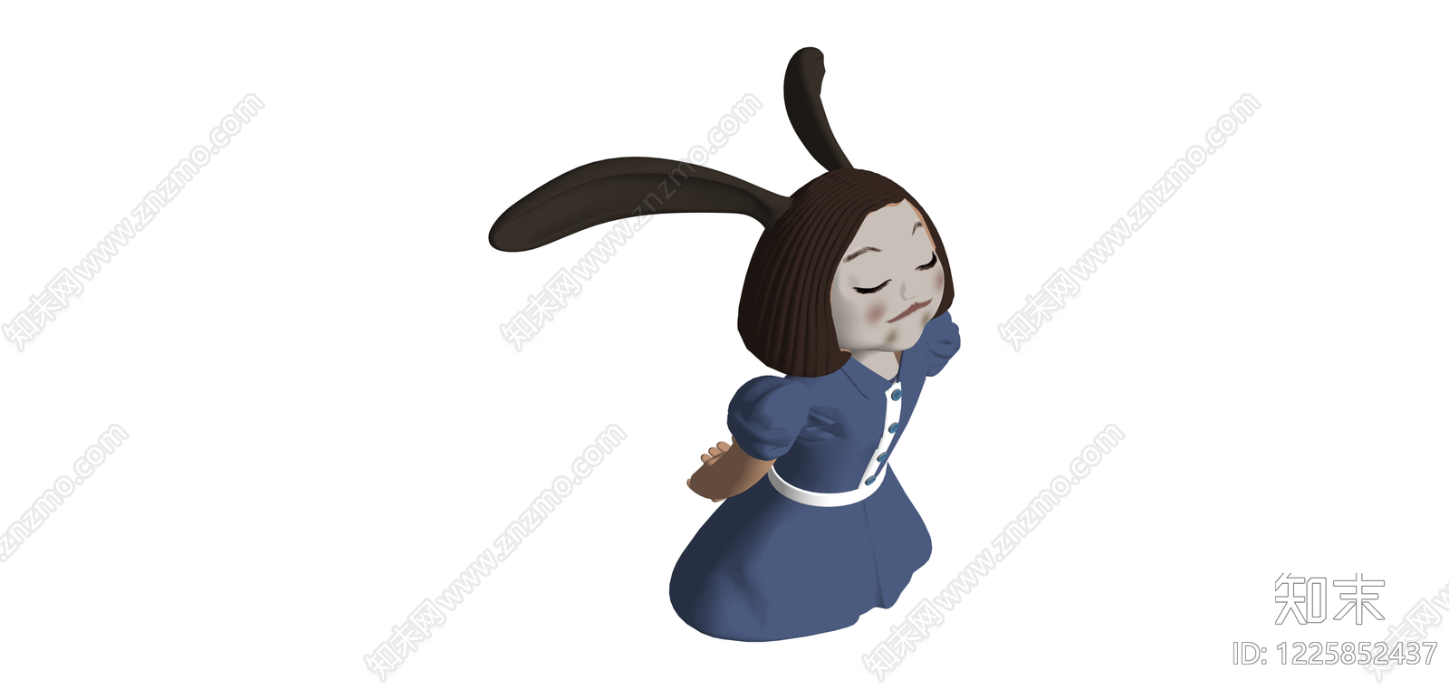 人偶雕塑组件SU模型下载【ID:1225852437】