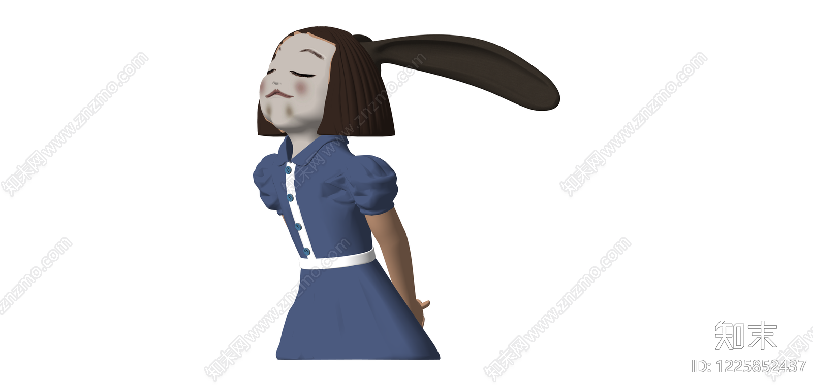 人偶雕塑组件SU模型下载【ID:1225852437】