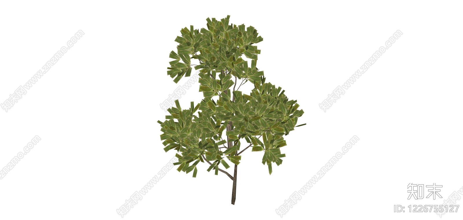 绿色灌木植物模型SU模型下载【ID:1226755127】