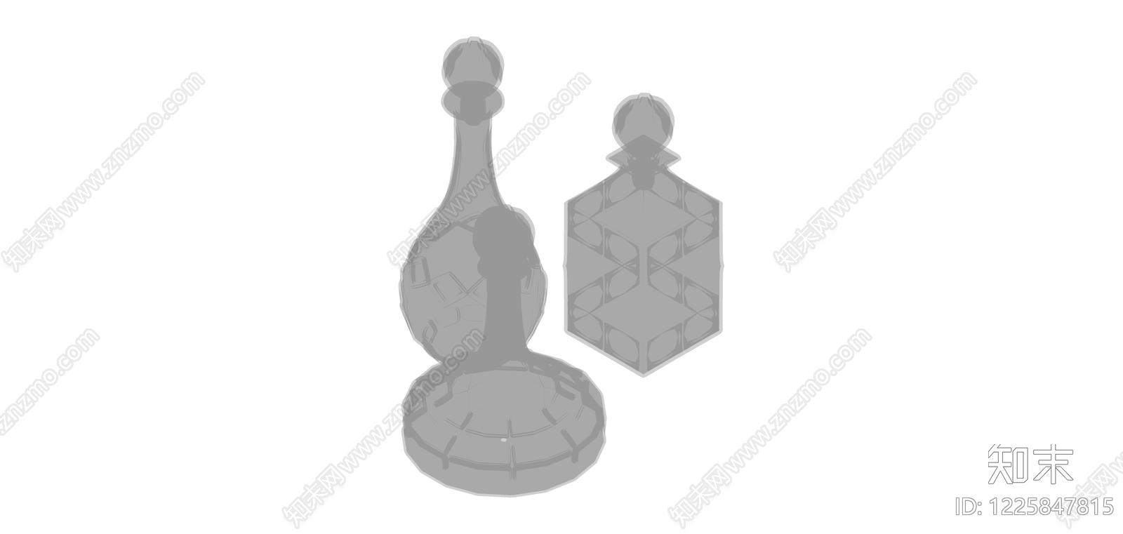 水晶玻璃酒具组合SU模型下载【ID:1225847815】