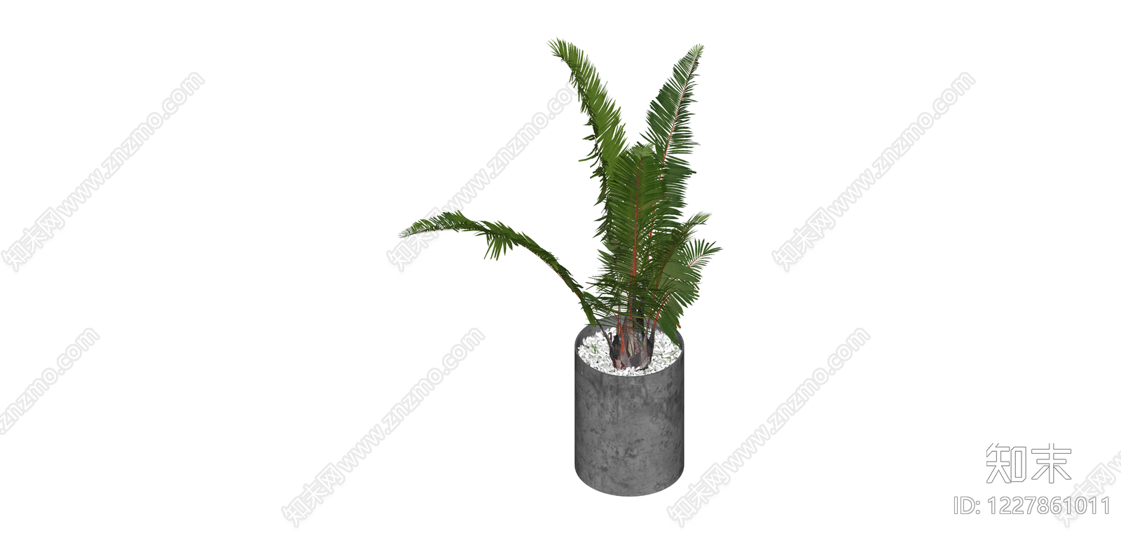带盆绿植盆栽SU模型下载【ID:1227861011】