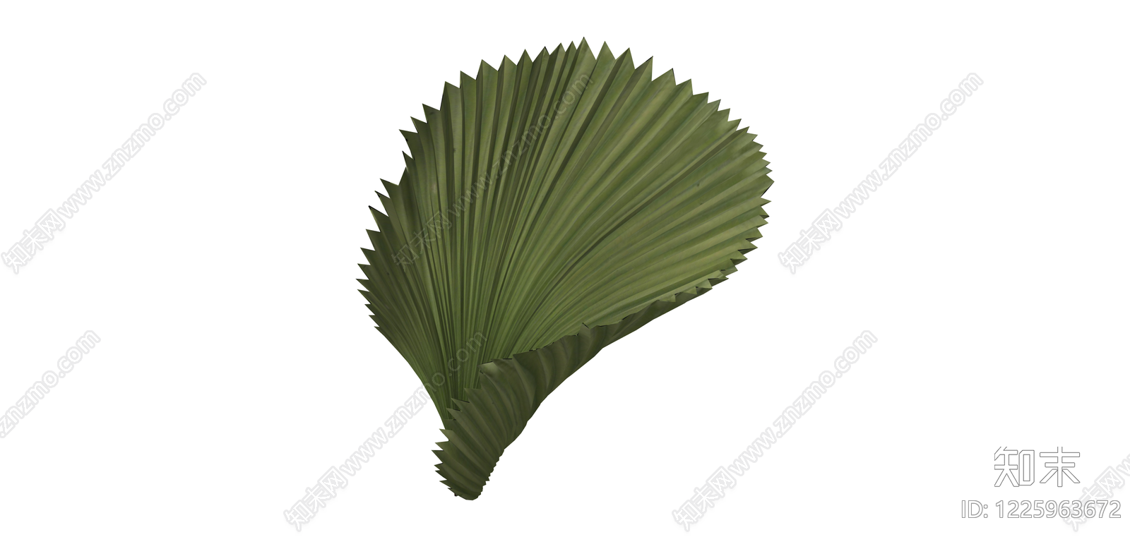 棕榈叶绿植组件SU模型下载【ID:1225963672】