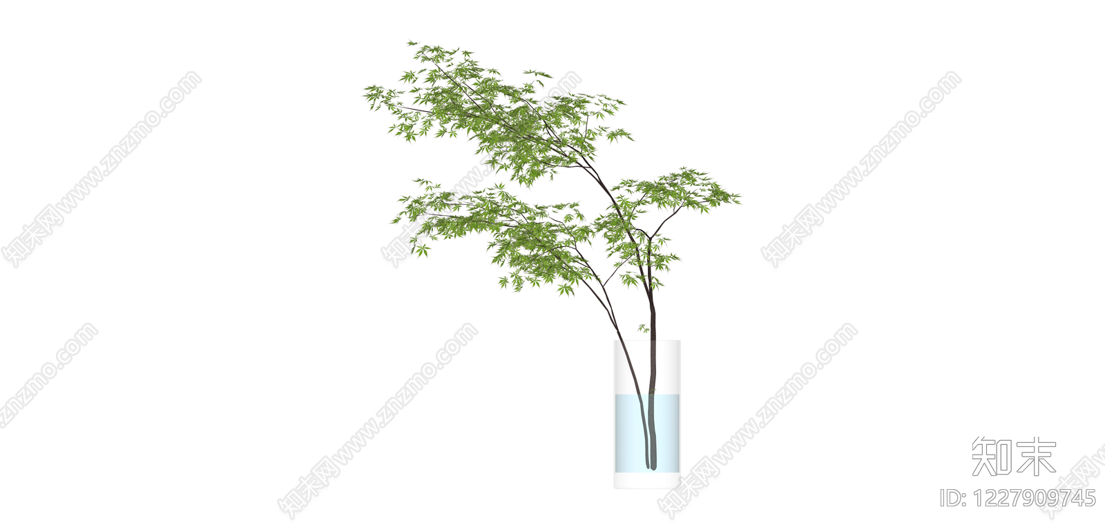 带盆绿植盆栽SU模型下载【ID:1227909745】
