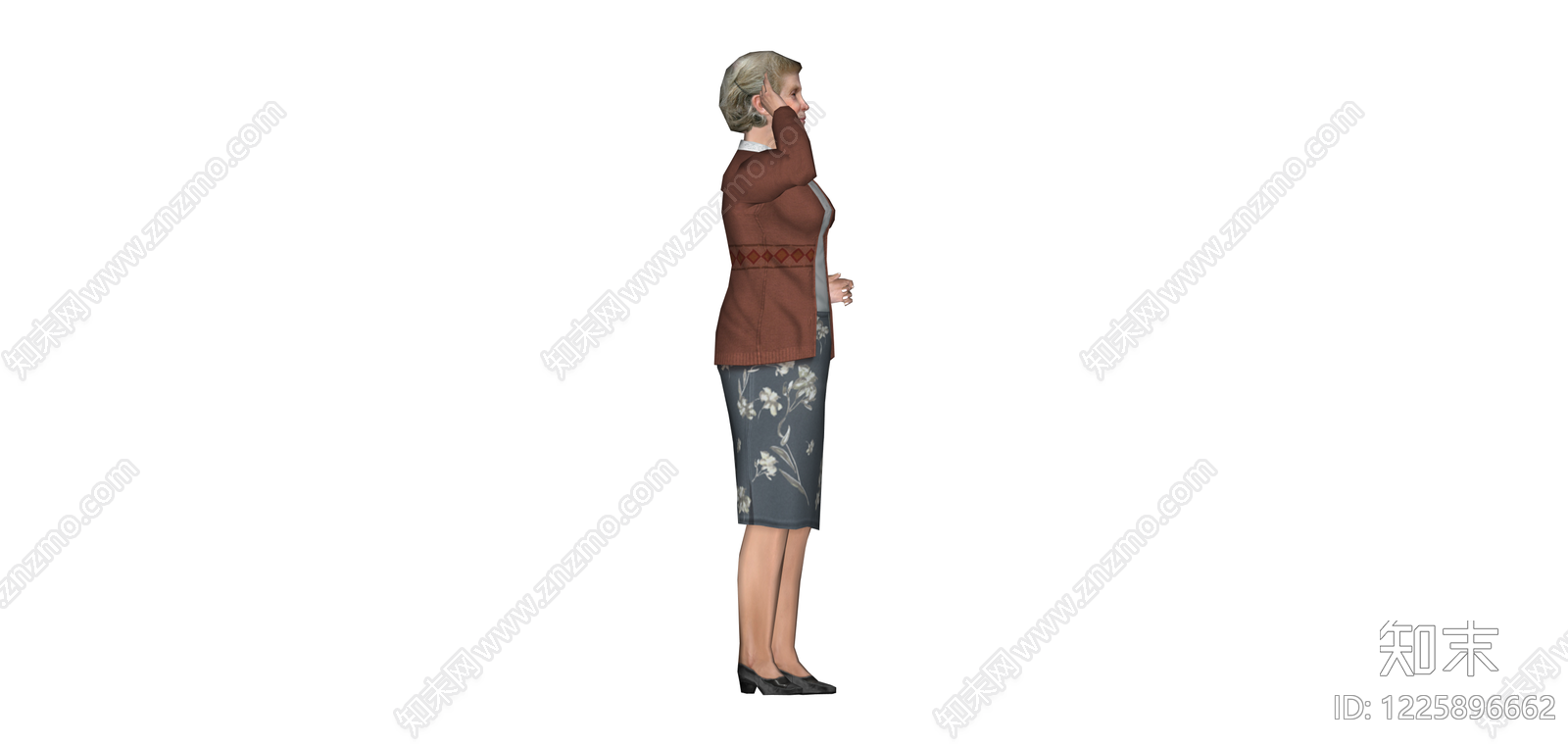 老年女性人物模型SU模型下载【ID:1225896662】