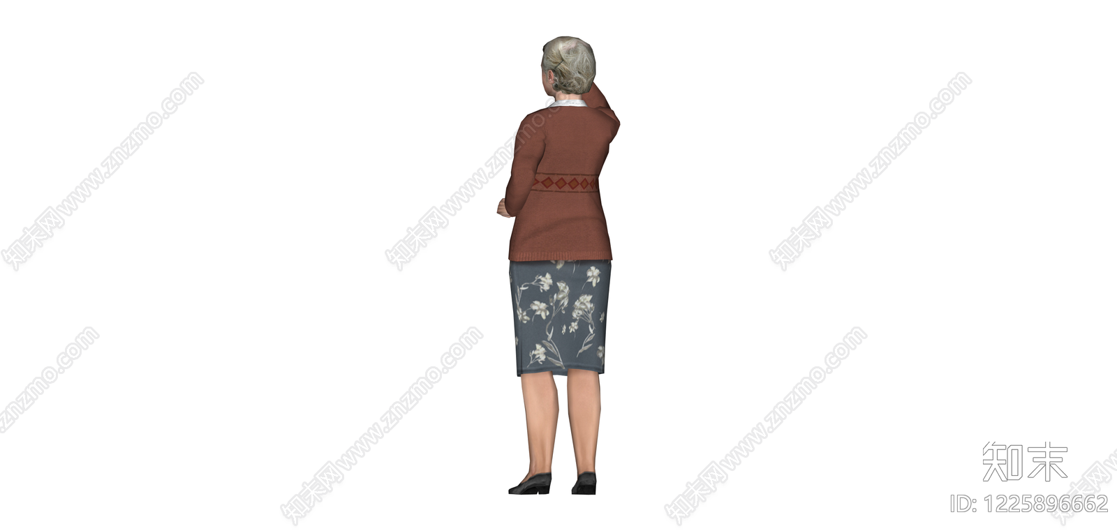 老年女性人物模型SU模型下载【ID:1225896662】
