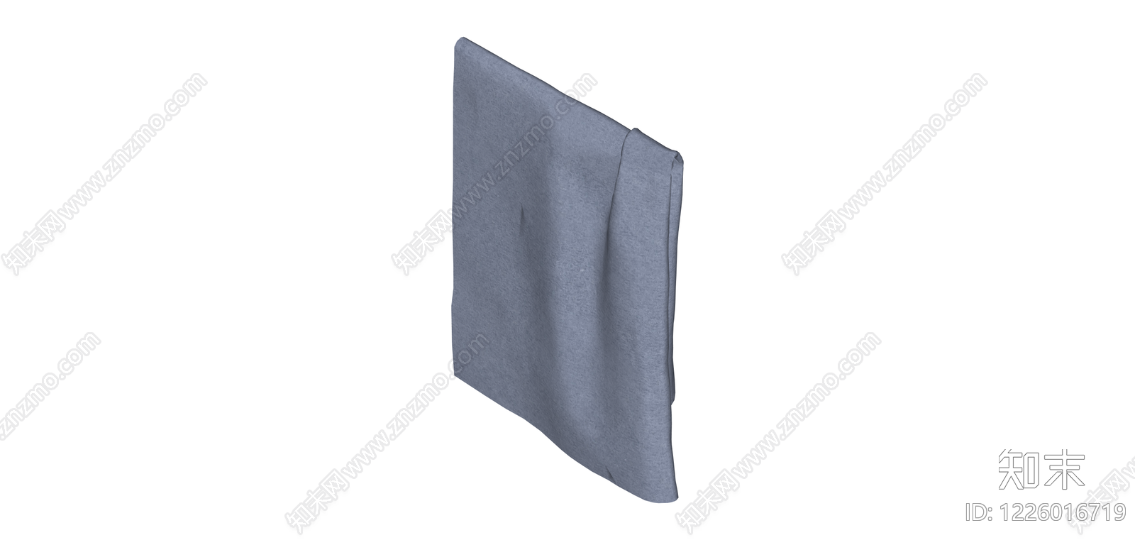 灰色布艺软饰/折叠织物SU模型下载【ID:1226016719】