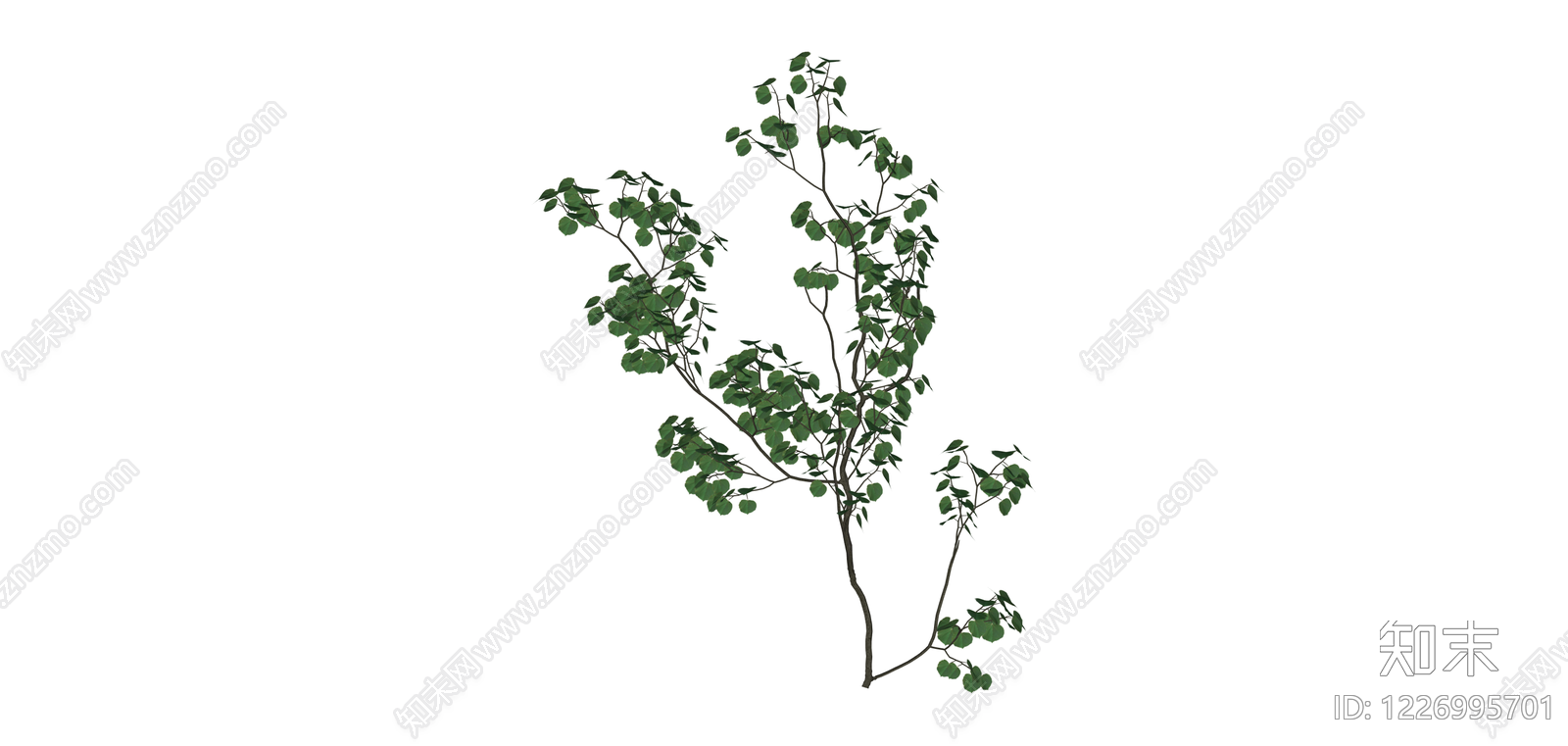 绿色灌木植物模型SU模型下载【ID:1226995701】