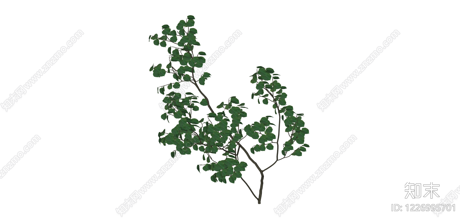 绿色灌木植物模型SU模型下载【ID:1226995701】
