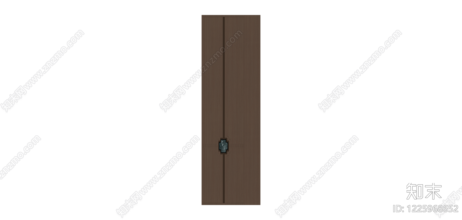棕色双开门柜体SU模型下载【ID:1225968652】