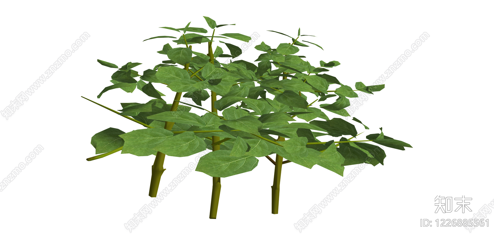 丛生灌木绿植模型SU模型下载【ID:1226885561】