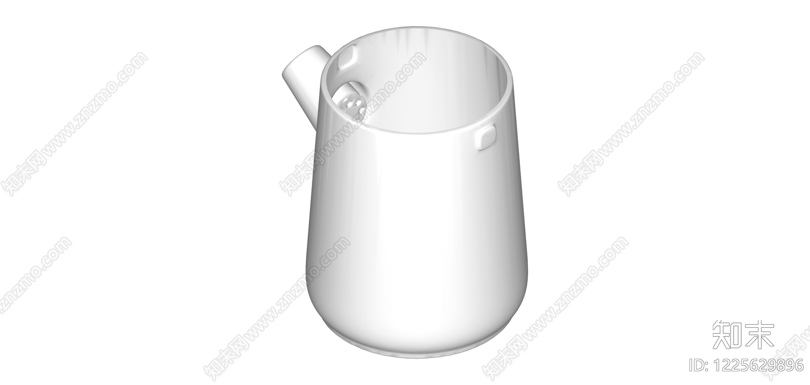白色带管容器白模SU模型下载【ID:1225629896】