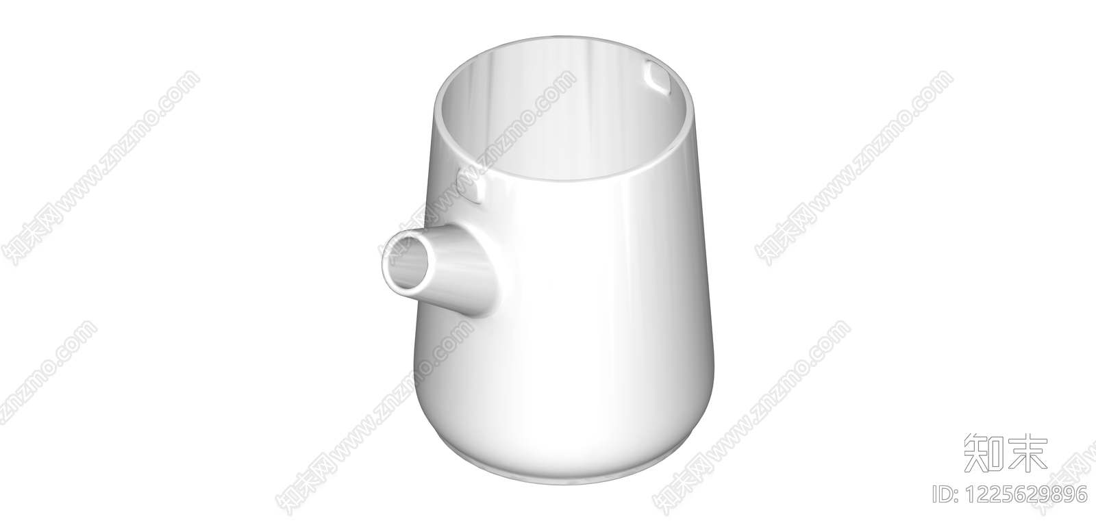 白色带管容器白模SU模型下载【ID:1225629896】