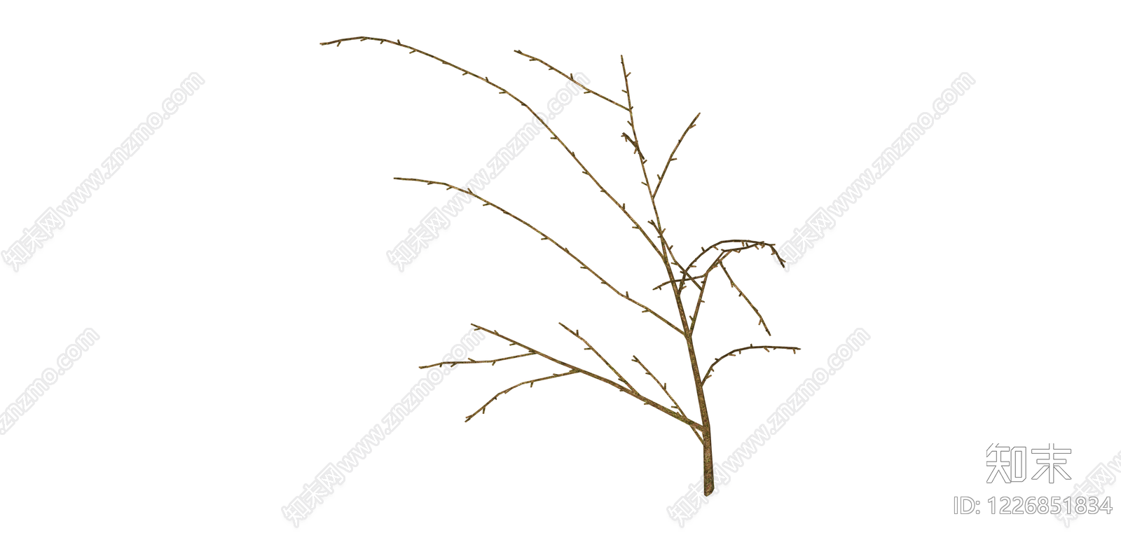 枯枝干花装饰素材SU模型下载【ID:1226851834】