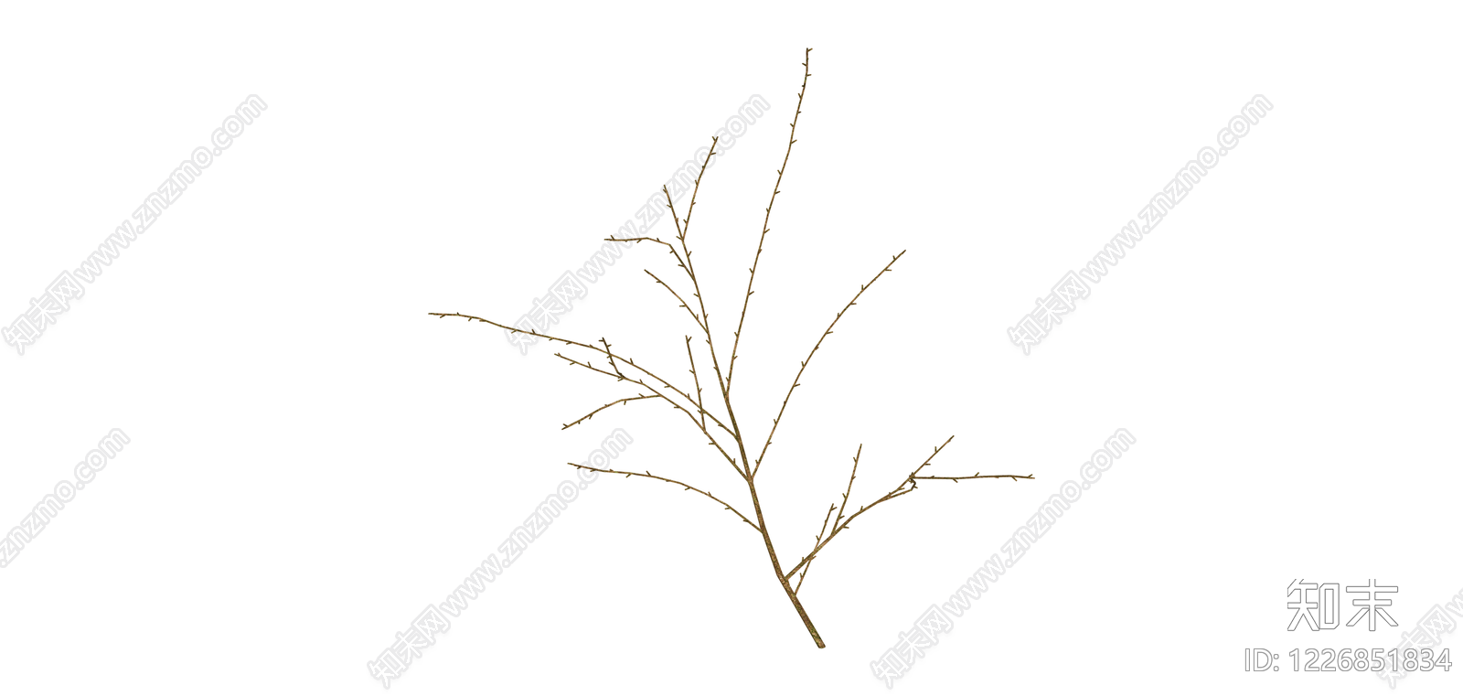 枯枝干花装饰素材SU模型下载【ID:1226851834】