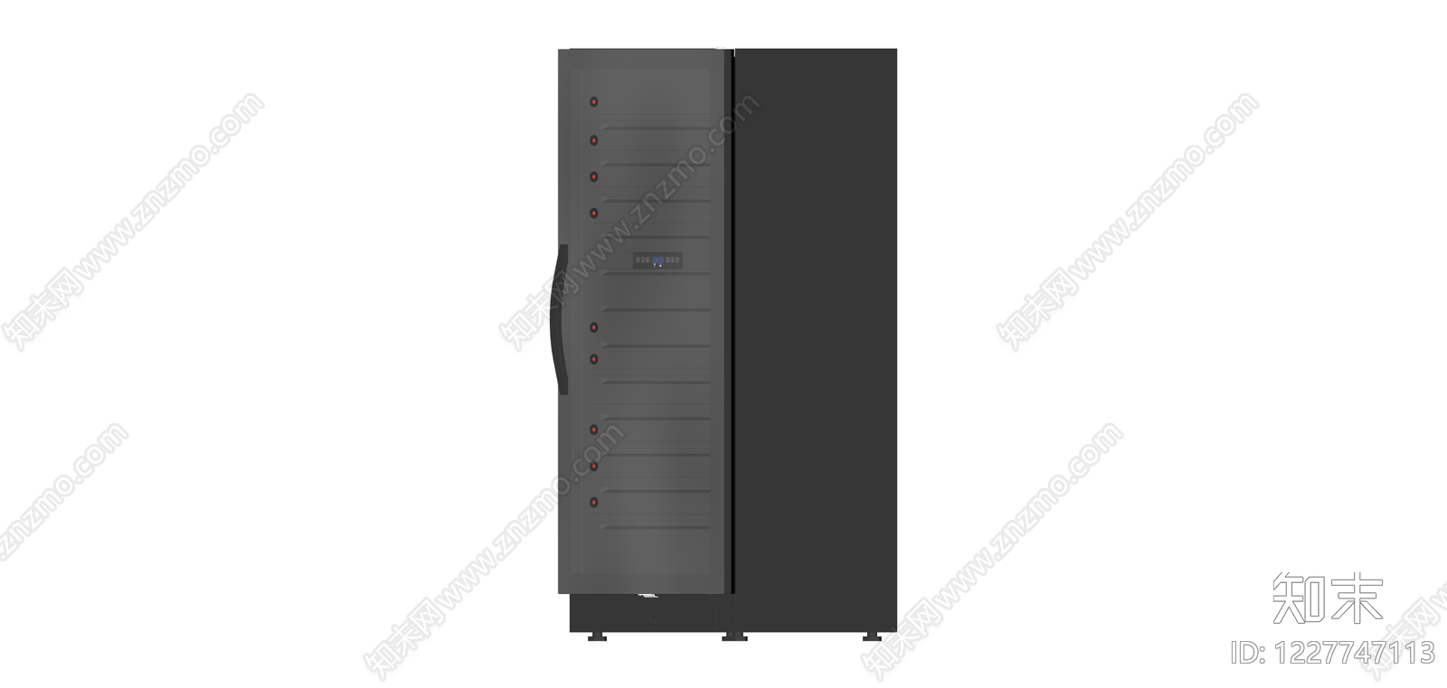 深灰色服务器机柜SU模型下载【ID:1227747113】